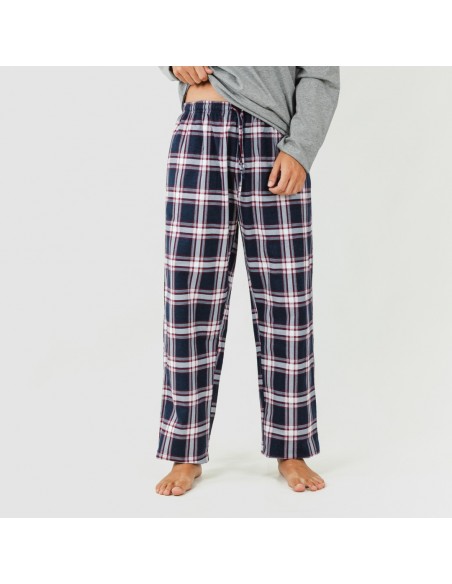 Pijama hombre franela Cuadro Tarso gris Pijama hombre franela Cuadro Tarso gris