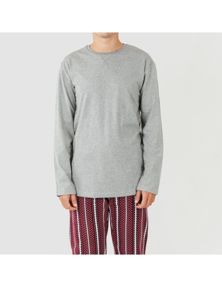 Pijama hombre franela Cronos gris Pijama hombre franela Cronos gris