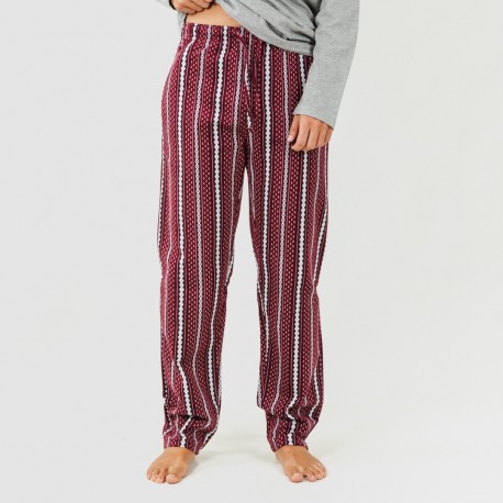 Pijama hombre franela Cronos gris