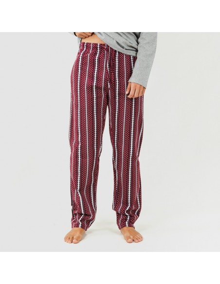 Pijama hombre franela Cronos gris Pijama hombre franela Cronos gris