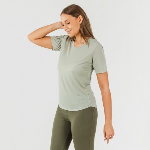 Conjunto deportivo leggings largo mujer verde hoja/cacería 2