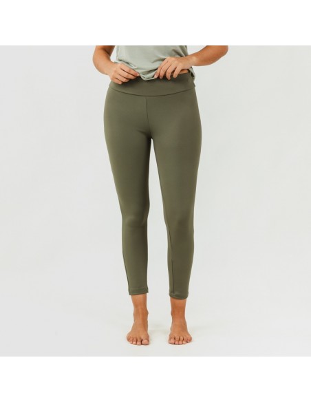 Conjunto deportivo legging largo mujer verde hoja/cacería Conjunto deportivo legging largo mujer verde hoja/cacería