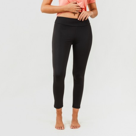 Conjunto deportivo legging largo mujer naranja/negro