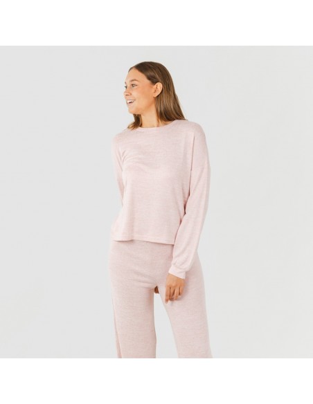 Pijama angorina rosa pijamas-mujer