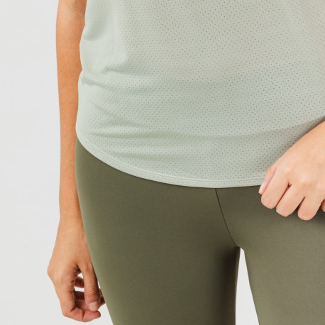 Conjunto deportivo legging largo mujer verde hoja/cacería