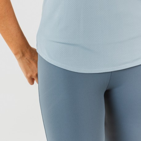 Conjunto deportivo legging largo mujer indigo claro/oscuro