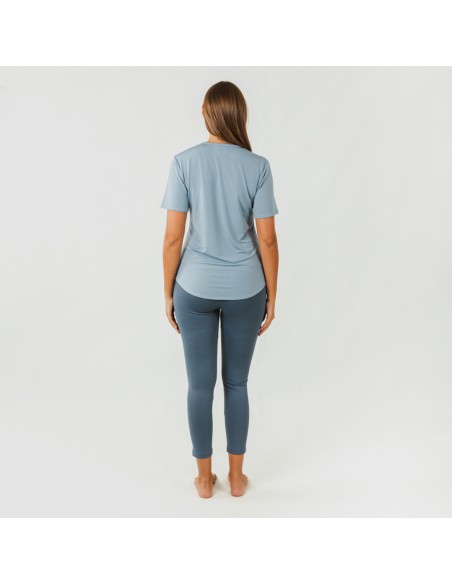 Conjunto deportivo legging largo mujer indigo claro/oscuro Conjunto deportivo legging largo mujer indigo claro/oscuro