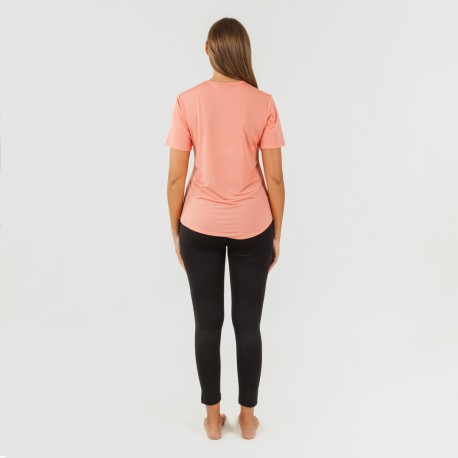 Conjunto deportivo legging largo mujer naranja/negro