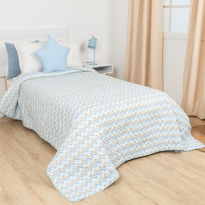 Colcha bouti Raya Peluche celeste
