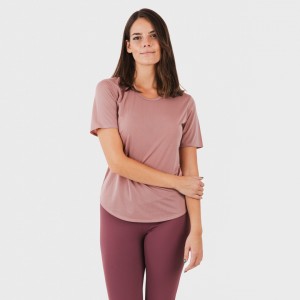 Conjunto deportivo leggings largo mujer malva - berenjena
