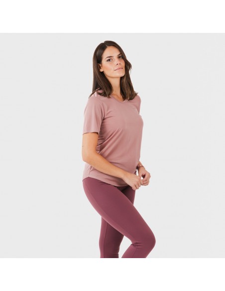 Conjunto deportivo leggings largo mujer malva - berenjena Conjunto deportivo leggings largo mujer malva - berenjena