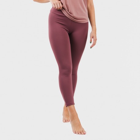 Conjunto deportivo leggings largo mujer malva - berenjena