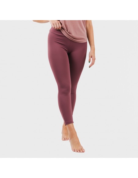 Conjunto deportivo leggings largo mujer malva - berenjena Conjunto deportivo leggings largo mujer malva - berenjena