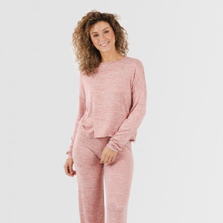 Pijama angorina marsala pijamas-mujer