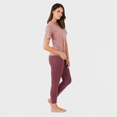 Conjunto deportivo leggings largo mujer malva - berenjena