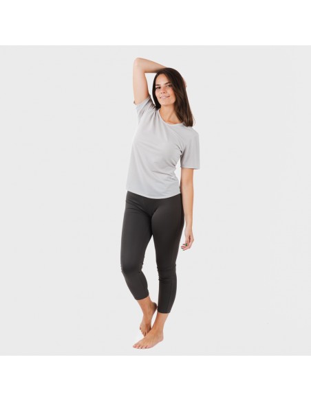 Conjunto deportivo leggings largo mujer gris perla - marengo Conjunto deportivo leggings largo mujer gris perla - marengo