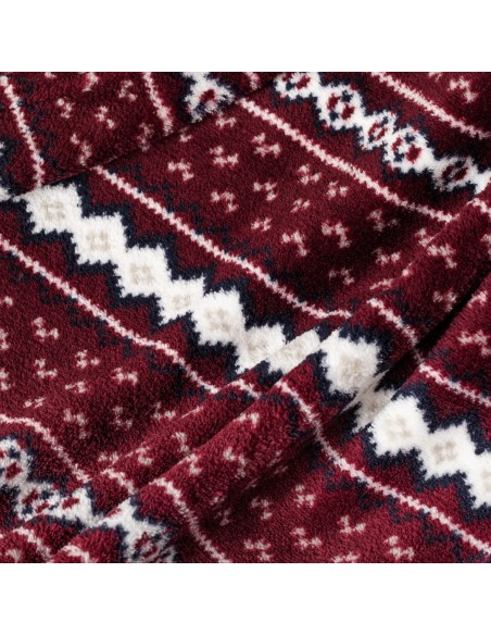 Manta coral Cronos burdeos Manta coral Cronos burdeos