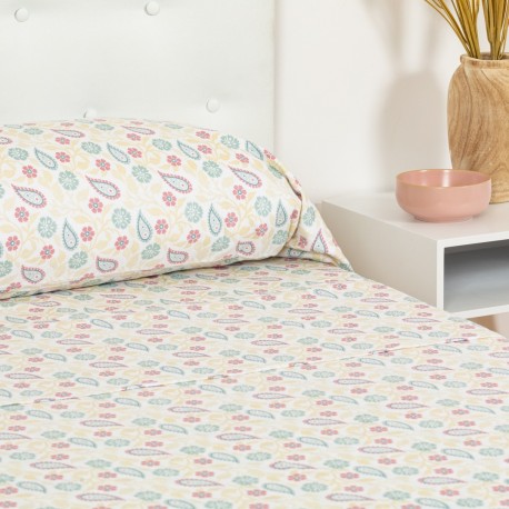 Juego de sábanas franela Duche malva Medidas sábanas Cama 90cm