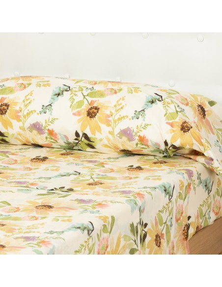 Juego de sábanas algodón percal August natural