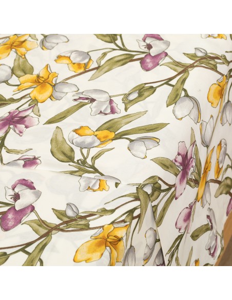 Juego de sábanas algodón percal Magnolio natural Juego de sábanas algodón percal Magnolio natural