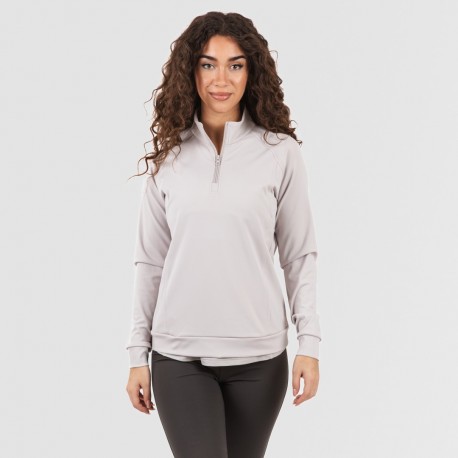 Sudadera deportiva mujer con cremallera y bolsillo perla