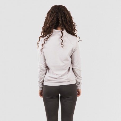 Sudadera deportiva mujer con cremallera y bolsillo perla