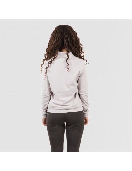 Sudadera deportiva mujer con cremallera y bolsillo perla