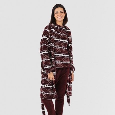 Bata coral Cronos burdeos