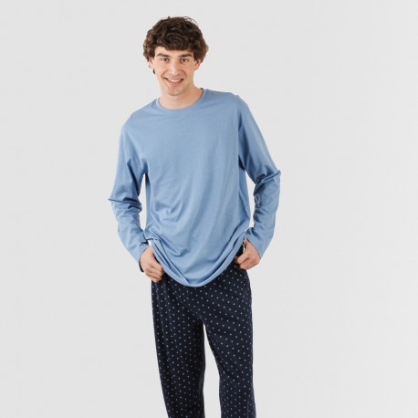 Pijama largo algodón hombre Pedro indigo comprar-pijamas-largos-hombre