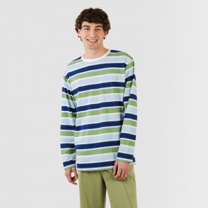 Pijama largo algodón hombre Brent verde caceria