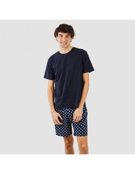 Pijama corto algodón hombre Missy azul marino Pijama corto algodón hombre Missy azul marino