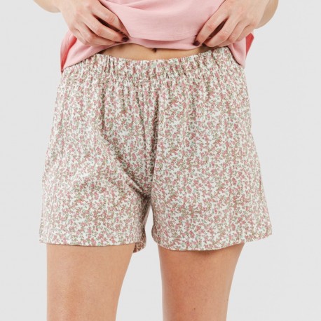 Pijama corto algodón Sofia rosa