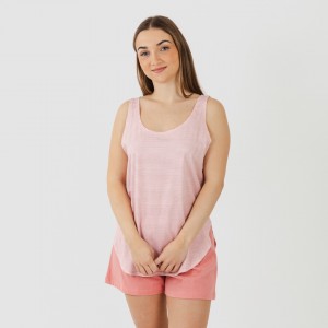 Pijama corto algodón Raya Aliena marsala