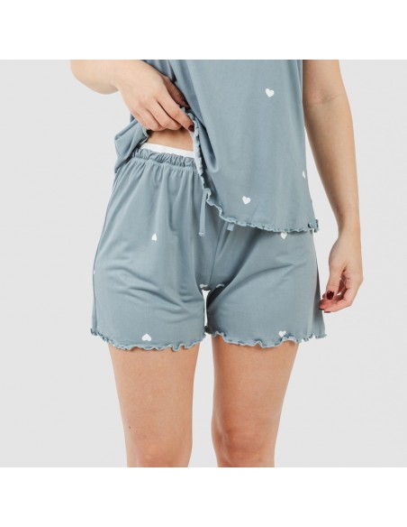 Pijama tirantes mujer soft Hearts indigo