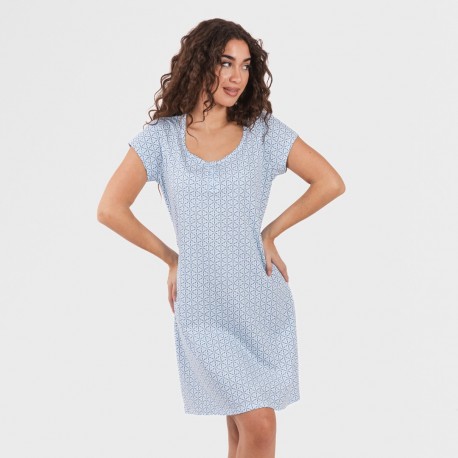 Blusón algodón Timon celeste