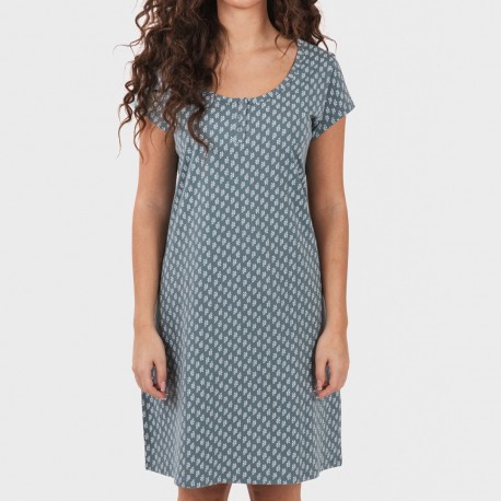 Blusón algodón Tiara verde azulado