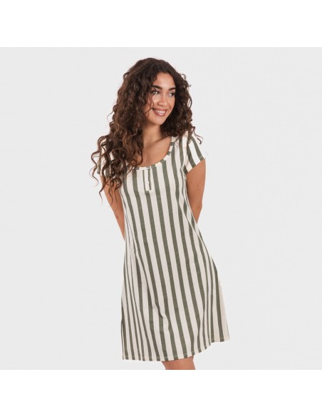 Blusón algodón Raya Avilés verde caceria Blusón algodón Raya Avilés verde caceria