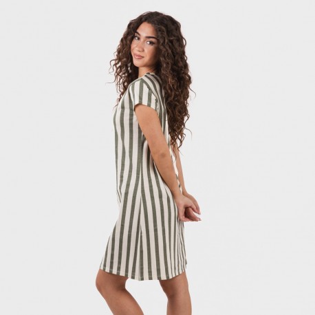 Blusón algodón Raya Avilés verde caceria