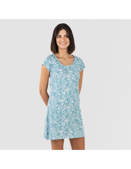 Blusón algodón Hera verde azulado