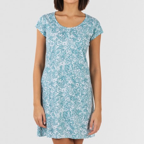 Blusón algodón Hera verde azulado