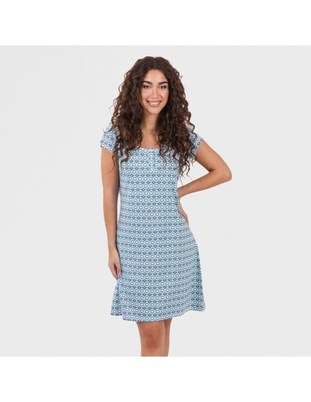 Blusón algodón Galieni verde azulado Blusón algodón Galieni verde azulado