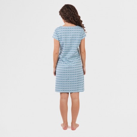 Blusón algodón Galieni verde azulado