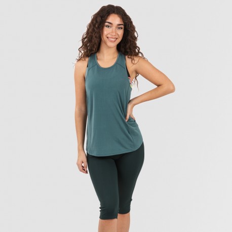 Conjunto deportivo leggings corto mujer verde botella ropa-deporte-mujer