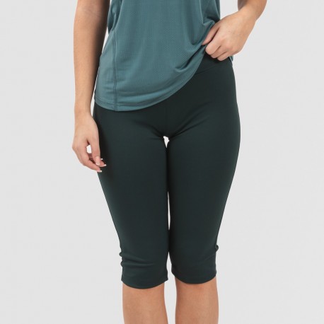 Conjunto deportivo leggings corto mujer verde botella