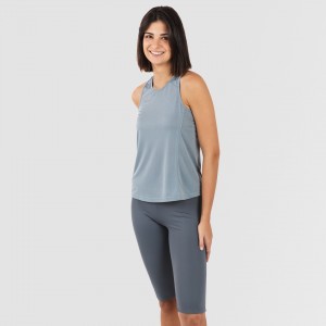 Conjunto deportivo leggings corto mujer indigo claro - oscuro 2