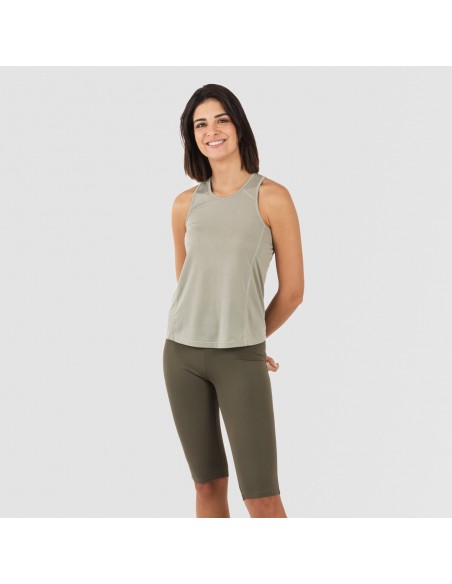 Conjunto deportivo leggings corto mujer verde hoja - verde cacería