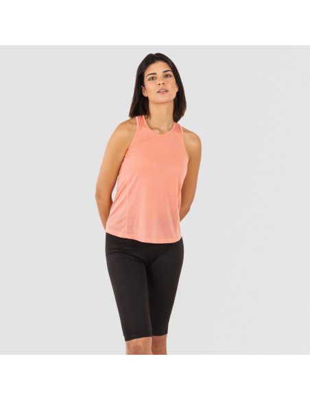 Conjunto deportivo leggings corto mujer naranja - negro ropa-deporte-mujer