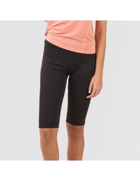 Conjunto deportivo leggings corto mujer naranja - negro Conjunto deportivo leggings corto mujer naranja - negro