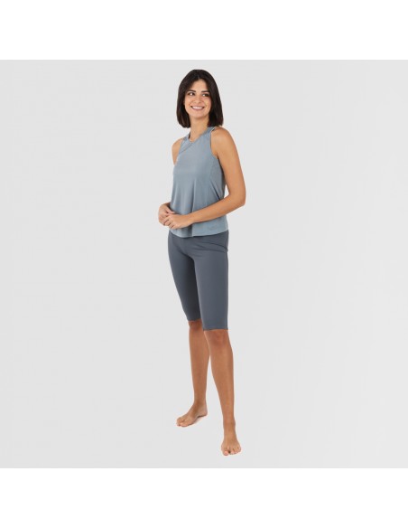 Conjunto deportivo leggings corto mujer indigo claro - oscuro Conjunto deportivo leggings corto mujer indigo claro - oscuro
