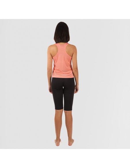 Conjunto deportivo leggings corto mujer naranja - negro Conjunto deportivo leggings corto mujer naranja - negro